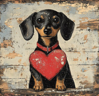 Thumbnail for Valentine Sign, Dog Sign, DCO-02224, Sign For Wreath, 10x10 Metal Sign