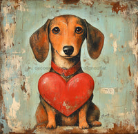 Thumbnail for Valentine Sign, Dog Sign, DCO-02226, Sign For Wreath, 10x10 Metal Sign