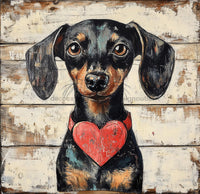 Thumbnail for Valentine Sign, Dog Sign, DCO-02243, Sign For Wreath, 10x10 Metal Sign