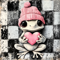 Thumbnail for Valentine Sign, Frog Sign, DCO-02200, Sign For Wreath, 10x10 Metal Sign