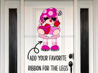 Thumbnail for Valentine Sign Gnome Ribbon Leg Wood Sign Cr-W-103-Dh 22 Door Hanger