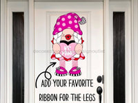 Thumbnail for Valentine Sign Gnome Ribbon Leg Wood Sign Cr-W-104-Dh 22 Door Hanger