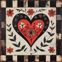 Thumbnail for Valentine Sign Heart Dco-02158 For Wreath 10X10’’ Metal