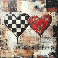 Thumbnail for Valentine Sign, Heart Sign, DCO-02210, Sign For Wreath, 10x10 Metal Sign