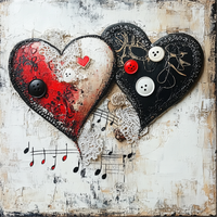 Thumbnail for Valentine Sign, Heart Sign, DCO-02211, Sign For Wreath, 10x10 Metal Sign