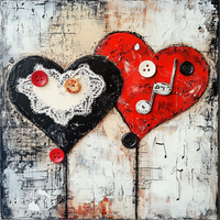 Thumbnail for Valentine Sign, Heart Sign, DCO-02215, Sign For Wreath, 10x10 Metal Sign