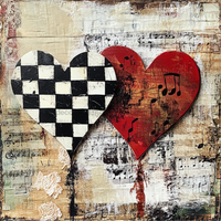 Thumbnail for Valentine Sign, Heart Sign, DCO-02218, Sign For Wreath, 10x10 Metal Sign