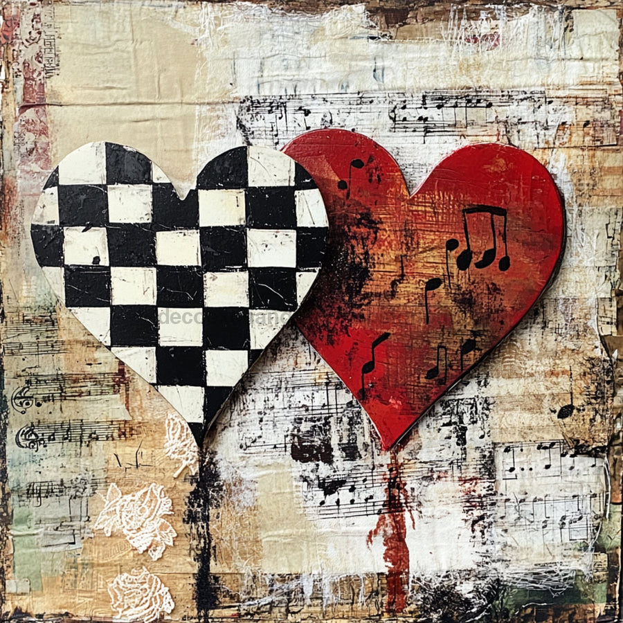 Valentine Sign, Heart Sign, DCO-02233, Sign For Wreath, 10x10 Metal Sign