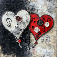 Thumbnail for Valentine Sign, Heart Sign, DCO-02252, Sign For Wreath, 10x10 Metal Sign