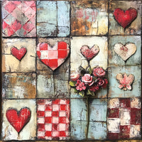 Thumbnail for Valentine Sign, Heart Sign, DCO-02279, Sign For Wreath, 10x10 Metal Sign