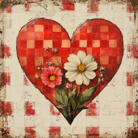 Thumbnail for Valentine Sign, Heart Sign, DCO-02284, Sign For Wreath, 10x10 Metal Sign