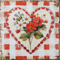Thumbnail for Valentine Sign, Heart Sign, DCO-02285, Sign For Wreath, 10x10 Metal Sign