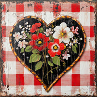 Thumbnail for Valentine Sign, Heart Sign, DCO-02294, Sign For Wreath, 10x10 Metal Sign