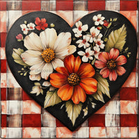 Thumbnail for Valentine Sign, Heart Sign, DCO-02297, Sign For Wreath, 10x10 Metal Sign