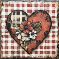Thumbnail for Valentine Sign, Heart Sign, DCO-02298, Sign For Wreath, 10x10 Metal Sign