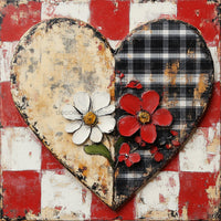 Thumbnail for Valentine Sign, Heart Sign, DCO-02305, Sign For Wreath, 10x10 Metal Sign