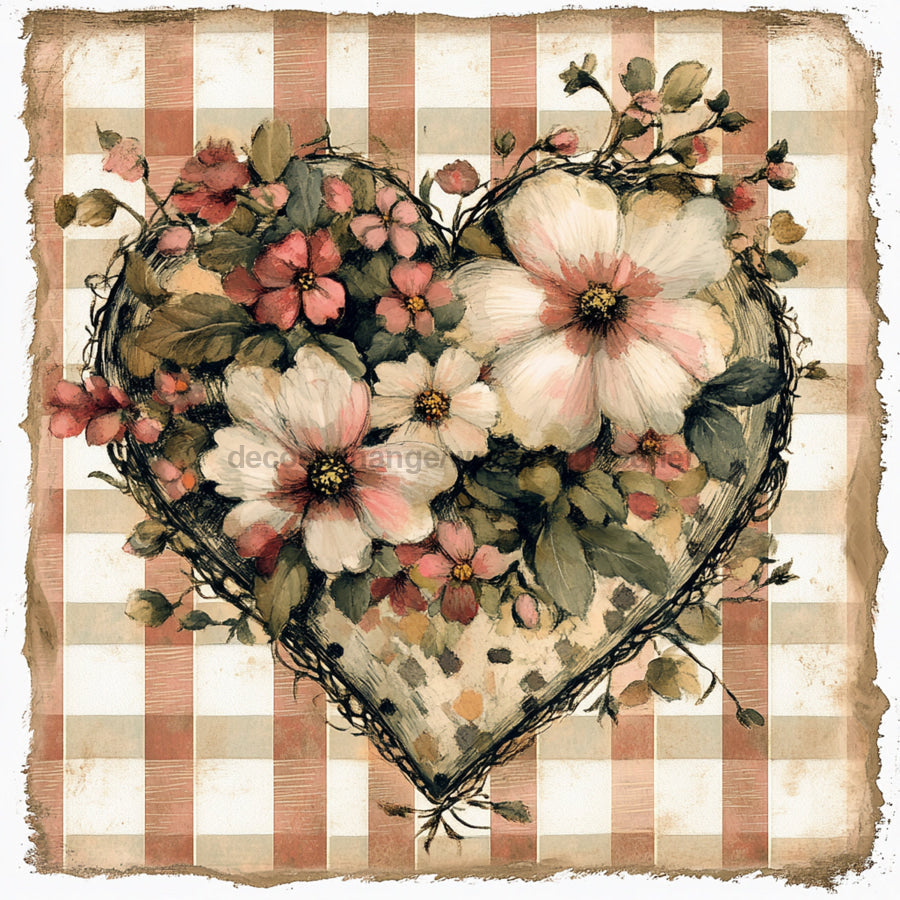 Valentine Sign, Heart Sign, DCO-02314, Sign For Wreath, 10x10 Metal Sign