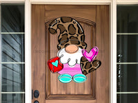 Thumbnail for Valentine Sign Heart Welcome Gnome Wood Sign Decoe-W-329 22 Door Hanger