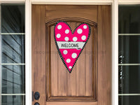 Thumbnail for Valentine Sign Heart Welcome Wood Sign Decoe-W-267 22 Door Hanger