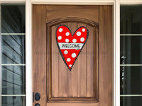 Thumbnail for Valentine Sign Heart Welcome Wood Sign Decoe-W-274 22 Door Hanger