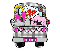 Thumbnail for Valentine Sign, Valentine Truck, Love Sign, wood sign, CR-W-067 door hanger, valentine