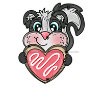 Thumbnail for Valentine Skunk Door Hanger Mj-W-00068-Dh 22‚Äô Wood