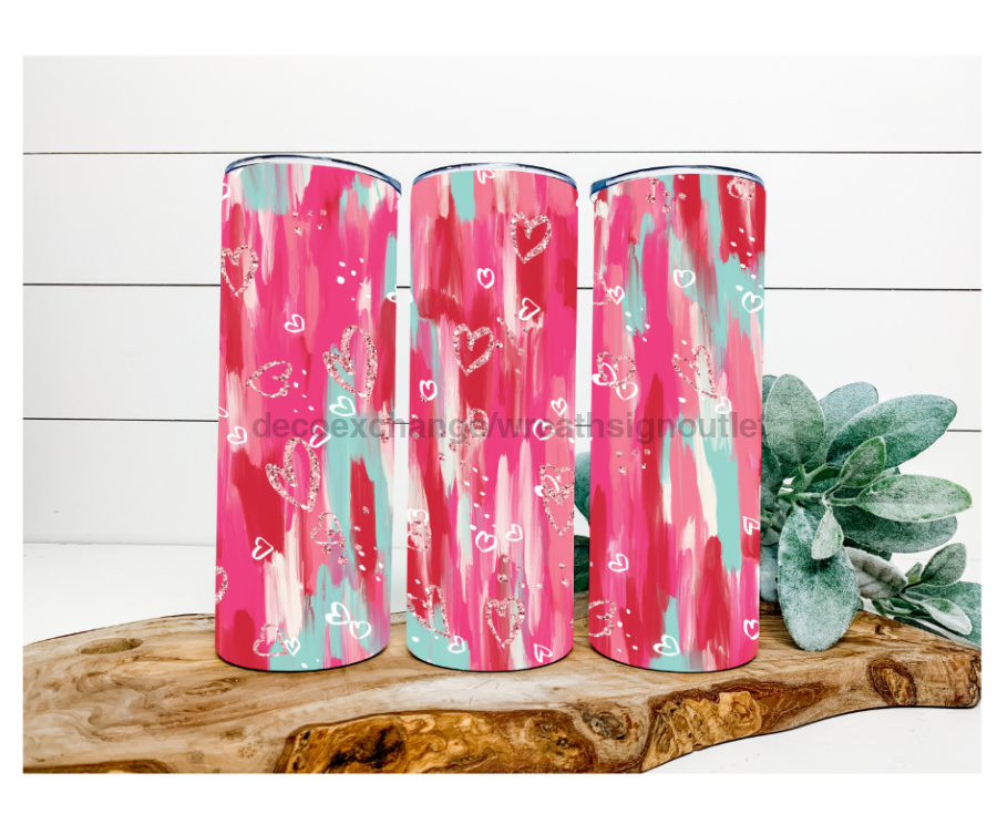 Valentine Tumbler, 20 oz Skinny Tumbler - DECOETUMBLER-163
