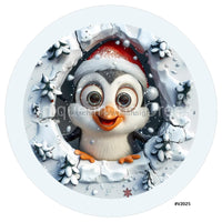 Thumbnail for 3D BREAKTHROUGH PENGUIN V2025 10.5" Vinyl Wreath Sign - UTIC-VINYL-V2025