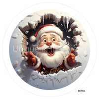 Thumbnail for 3D BREAKTHROUGH SANTA V2006 10.5" Vinyl Wreath Sign - UTIC-VINYL-V2006
