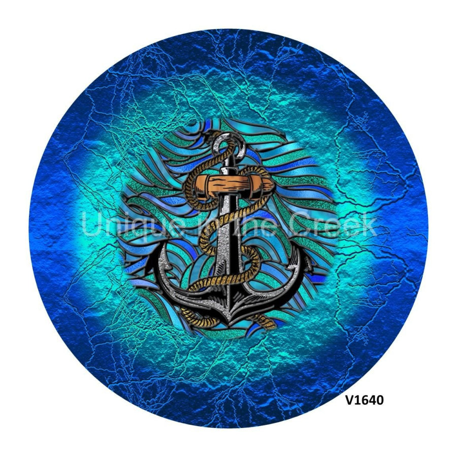 ANCHOR / ROPE STAINED GLASS LOOK EVERYDAY 10.5" Vinyl Wreath Sign - UTIC-VINYL-V1640