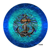 Thumbnail for ANCHOR / ROPE STAINED GLASS LOOK EVERYDAY 10.5" Vinyl Wreath Sign - UTIC-VINYL-V1640
