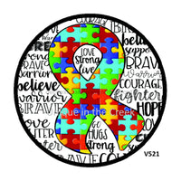 Thumbnail for AUTISM AWARENESS EVERYDAY 10.5" Vinyl Wreath Sign - UTIC-VINYL-V521
