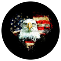 Thumbnail for BALD EAGLE STARS AND STRIPES USA PATRIOTIC EVERYDAY 10.5" Vinyl Wreath Sign - UTIC-VINYL-V1206