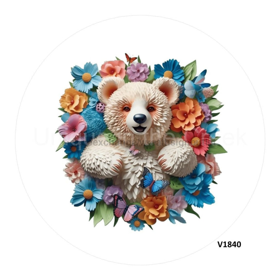 BEAR 3D 10.5" Vinyl Wreath Sign - UTIC-VINYL-V1840
