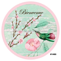Thumbnail for BIENVENUE HUMMINGBIRD FRENCH SUMMER SPRING 10.5" Vinyl Wreath Sign - UTIC-VINYL-V1480