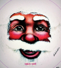 Thumbnail for Black Santa Iveth Wright Winter Christmas 10.5" Vinyl Wreath Sign - UTIC-VINYL-VIvethBlackSanta