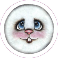 Thumbnail for Bunny Face Iveth Wright Easter Spring 10.5" Vinyl Wreath Sign - UTIC-VINYL-VIBunnyFace