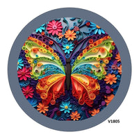 Thumbnail for BUTTERFLY QUILL SPRING SUMMER 10.5" Vinyl Wreath Sign - UTIC-VINYL-V1805
