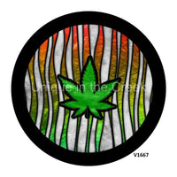 Thumbnail for CANNBIS / MARIJUANA STAINED GLASS LOOK EVERYDAY 10.5" Vinyl Wreath Sign - UTIC-VINYL-V1667