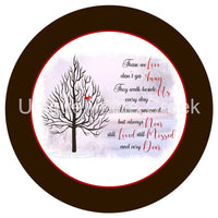 Thumbnail for CARDINAL THOSE WE LOVE WINTER MEMORIAL 10.5" Vinyl Wreath Sign - UTIC-VINYL-V1329