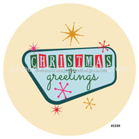 Thumbnail for Christmas Greetings Multicolor 10.5" Vinyl Wreath Sign - UTIC-VINYL-V1539