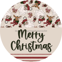 Thumbnail for Wreath Sign Christmas Wreath Sign Vintage Decoe-2390 For Round vinyl