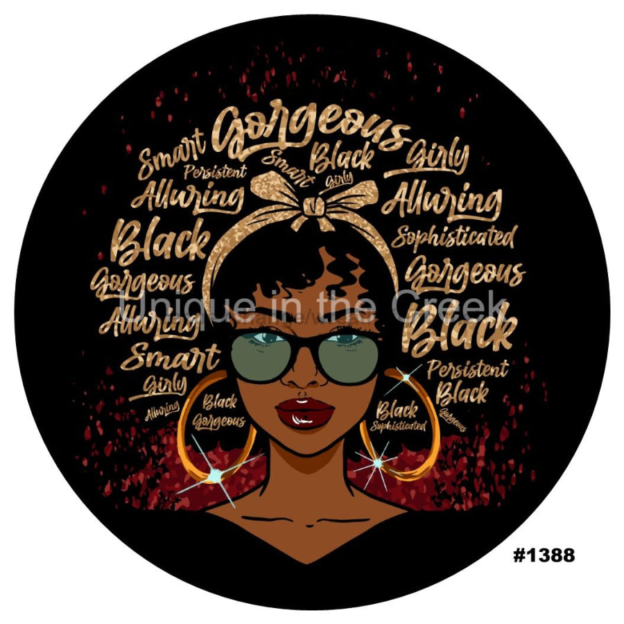 DIVA HEAD AFRICAN/AMERICAN WOMEN HAIR QUOTES QUEEN AWARENESS EVERYDAY 10.5" Vinyl Wreath Sign - UTIC-VINYL-V1388