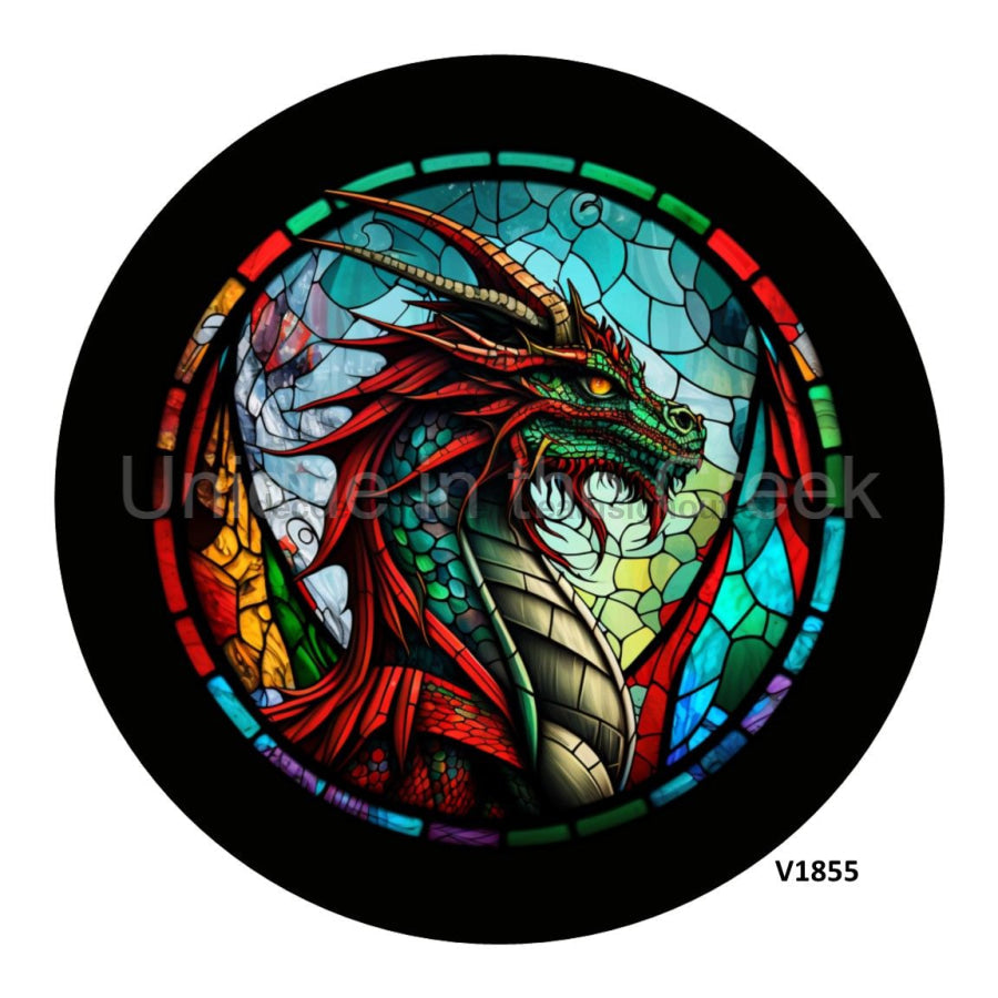 DRAGON STAIN GLASS EVERYDAY 10.5" Vinyl Wreath Sign - UTIC-VINYL-V1855