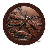 Thumbnail for DRAGONFLY CARVING 10.5" Vinyl Wreath Sign - UTIC-VINYL-V1869