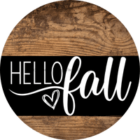 Thumbnail for Wreath Sign Fall Hello Decoe-2340 For Round vinyl