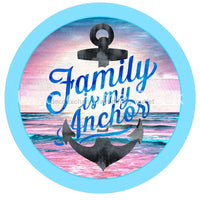 Thumbnail for FAMILY IS MY ANCHOR OCEAN EVERYDAY 10.5" Vinyl Wreath Sign - UTIC-VINYL-V1225