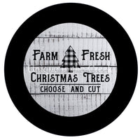 Thumbnail for Farm Fresh Tree Welcome Winter Christmas 10.5" Vinyl Wreath Sign - UTIC-VINYL-V716