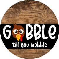 Thumbnail for Wreath Sign Funny Fall Gobble Decoe-2332 For Round vinyl