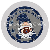 Thumbnail for GAME DAY GNOME FOOTBALL SPORTS 10.5" Vinyl Wreath Sign - UTIC-VINYL-V1274